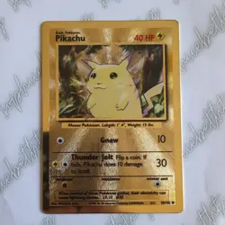 Pokemon TCG Celebrations Pikachu Gold Metal Card 58/102 - Image 1
