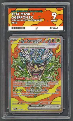 Pokemon Cards - ACE 9 Teal Mask Ogerpon Ex 145/131 Prismatic Evolutions PSA BGS - Image 1