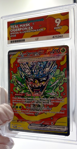 Pokemon Cards - ACE 9 Teal Mask Ogerpon Ex 145/131 Prismatic Evolutions PSA BGS - Image 3
