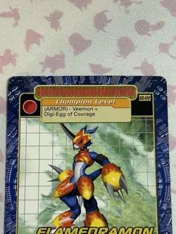 BO-122 Flamedramon Digimon Card Digi-Battle Series 3 2000 Bandai LP - Image 3