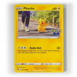 Pokemon - Pikachu - Non Holo - 027/078 - SWSH Pokemon GO - Common Card - Image 1