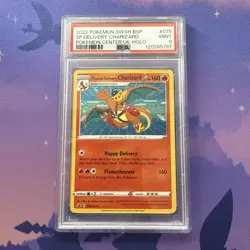 Pokemon TCG Special Delivery Charizard Promo Card SWSH075 Holo PSA 9 - Image 1