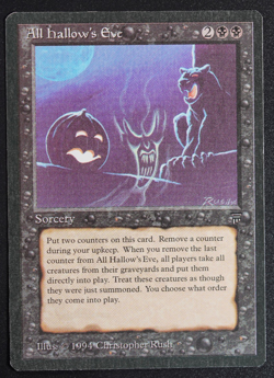 All Hallow's Eve MTG Card Legends Magic: the Gathering Reserved List 1994 - Image 1