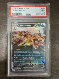 Pokemon PSA 9 Charizard EX Double Rare Card 054/091 Paldean Fates SV TCG - Image 1