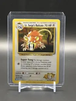 Lt. Surge's Raticate 016/034 Trading Card Game Classic Holo - Image 1