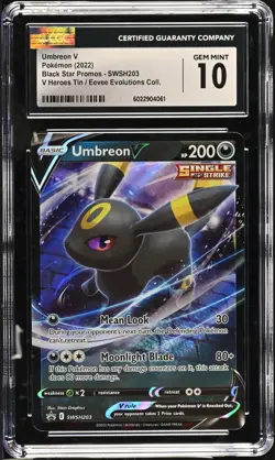 CGC 10 GEM MINT Umbreon V SWSH203 Black Star Promo Holo Heroes Tin Pokemon Card - Image 1