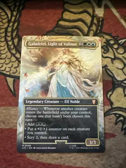 Mtg Magic LoTR Galadriel, Light Of Valinor Misprint Error Missing Hologram Card - Image 1