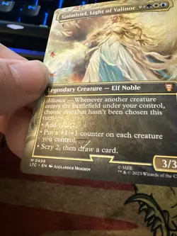 Mtg Magic LoTR Galadriel, Light Of Valinor Misprint Error Missing Hologram Card - Image 2
