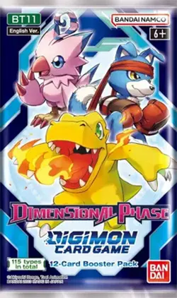 Digimon English Cards - Dimensional Phase BT11 - BOOSTER PACK (12 Cards) -Sealed - Image 1