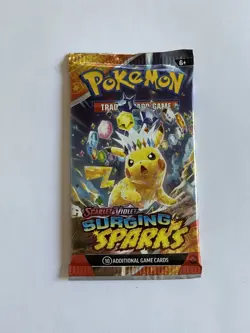 Pokemon Surging Sparks Booster Pack - 10 Cards / Pack - New SEALED! - Image 2