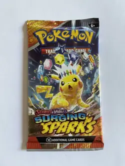 Pokemon Surging Sparks Booster Pack - 10 Cards / Pack - New SEALED! - Image 3