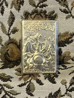 Pokemon Cards 23K Gold Plated CHARIZARD Trading Card 1999 Burger King - Image 1