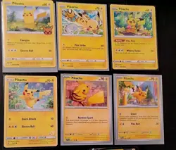 Lot Of 6 Pikachu Cards Pokemon TCG NM/MINT - Image 1