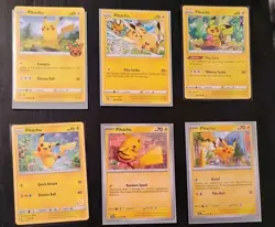 Lot Of 6 Pikachu Cards Pokemon TCG NM/MINT - Image 3