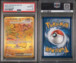 2025 Pokemon Pikachu EX Hyper Rare Card PSA 10 Gem Mint - Image 1