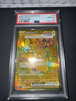 2025 Pokemon Pikachu EX Hyper Rare Card PSA 10 Gem Mint - Image 4
