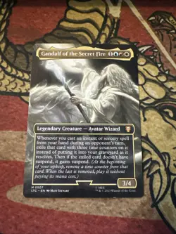 Mtg Magic LoTR Gandalf Of The Secret Fire Missing Hologram Misprint Error Card - Image 1