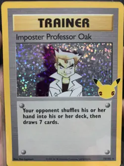 Imposter Professor Oak Trainer Card 73/102 Pokemon Celebrations NM/M - Image 1