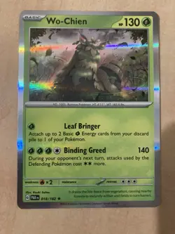 Wo-Chien 018/182 Holo Paradox Rift Pokemon Card - Image 1