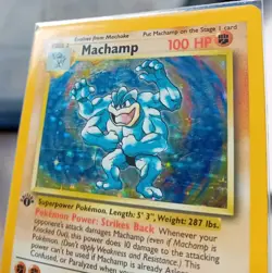 Pokemon Cards: Base Set Holo Rare 1st Edition: Machamp 8/102 - Image 4