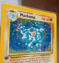 Pokemon Cards: Base Set Holo Rare 1st Edition: Machamp 8/102 - Image 5