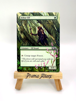 Arbor Elf MTG Hand Painted Alter - Image 1