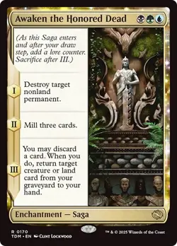 FOIL AWAKEN THE HONORED DEAD mtg NM Tarkir Dragonstorm 1 Rare - Image 1