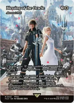 x1 Blessing of the Oracle - Akroma's Will - Showcase M MTG Final Fantasy: Throug - Image 1