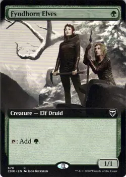 MTG Fyndhorn Elves (Extended Art) (678) | NM | Commander Legends {CMR} - Image 1