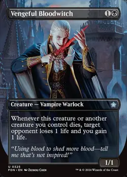 Vengeful Bloodwitch x1 1x Borderless Foundations NM MTG - Image 1