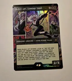 Black Cat, Cunning Thief Borderless 0222 Foil - Marvel Spider-Man MTG-M/NM - Image 1