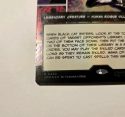 Black Cat, Cunning Thief Borderless 0222 Foil - Marvel Spider-Man MTG-M/NM - Image 3