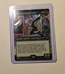 Black Cat, Cunning Thief Borderless 0222 Foil - Marvel Spider-Man MTG-M/NM - Image 4