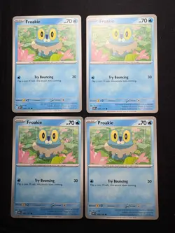 4x Pokemon TCG Froakie 056/197 - Scarlet & Violet Obsidian Flames OBF Playset - Image 1