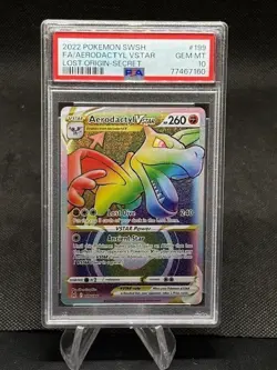 2022 POKEMON SWORD & SHIELD LOST ORIGIN SECRET FULL ART/AERODACTYL VSTAR PSA 10 - Image 1