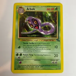 Arbok 31/62 Fossil (Unlimited) Regular Uncommon Pokemon Light Play+ - Image 3
