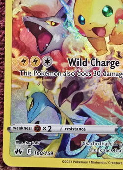 Pikachu Secret 160/159 Crown Zenith Full Art Secret Rare Pokemon English MINT - Image 5