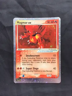 Pokemon Cards: EX Ruby and Sapphire Rare Holo: Magmar EX 100/109 - Image 1