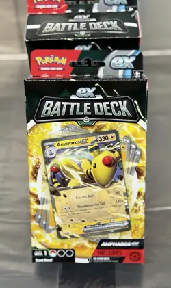 2 x 60 one of ich Pokemon EX Battle Decks Lucario & Ampharos : New & Sealed TCG - Image 2