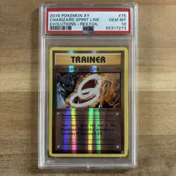 PSA 10 Charizard Spirit Link 75 Reverse Holo 2016 Pokemon XY Evolutions MEGA - Image 1