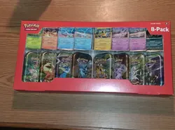 Pokemon TCG, Prismatic Evolutions, 8 Mini Tins Display, Costco Exclusive, Promos - Image 1