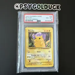 Pokemon PSA 8 Pikachu 1999-2000 Unlimited Base Set 58/102 Mint - Image 1