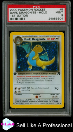 DARK DRAGONITE-HOLO 1ST EDITION POKEMON ROCKET 2000 5 PSA 9 - Image 1