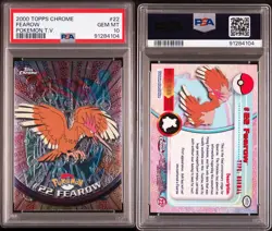 PSA 10 FEAROW FOIL #22 POKEMON T.V. TOPPS CHROME ENGLISH 2000! - Image 3
