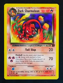 Dark Charmeleon 32/82 [Gold W Stamp] Team Rocket Promo Stamped [LP] Pokemon TCG - Image 1