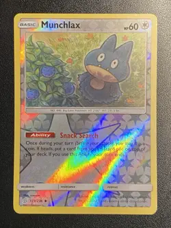 Munchlax Reverse Holo 173/236 Pokemon TCG S&M Unified Minds Reverse Holo NM - Image 1
