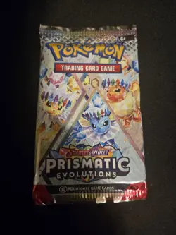 Pokemon TCG Scarlet & Violet Prismatic Evolutions Booster Pack Sealed HEAVY - Image 2