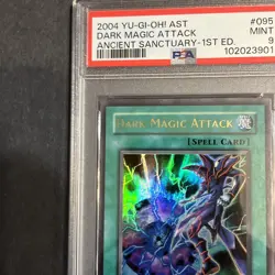 Yu-Gi-Oh! - Ancient Sanctuary Dark Magic Attack 2004 AST-095 1st Edition PSA 9 - Image 2