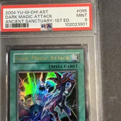 Yu-Gi-Oh! - Ancient Sanctuary Dark Magic Attack 2004 AST-095 1st Edition PSA 9 - Image 3