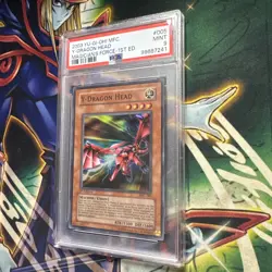 Yugioh! Y-Dragon Head MFC-005 Super Rare 1st Edition PSA Graded MINT 9 - Image 1